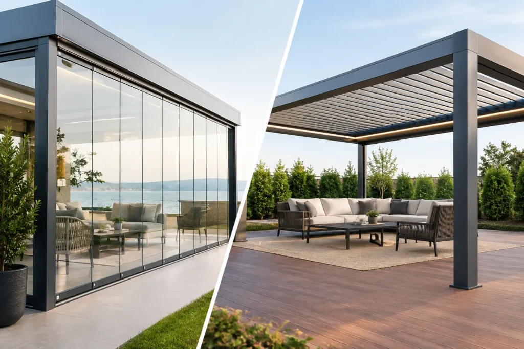 Giyotin Cam ve Pergola Karşılaştırması Nasıl Seçilir?